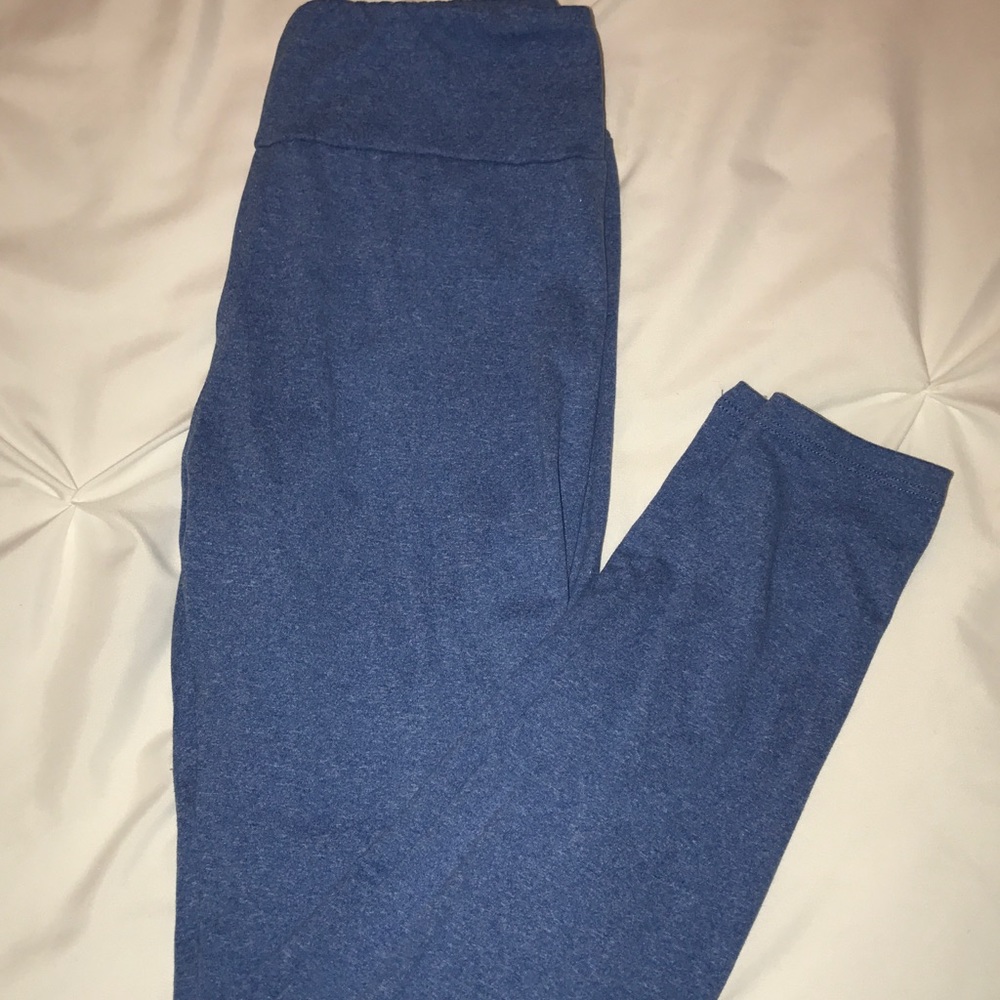 Blue Heathered Lularoe Legging One Size